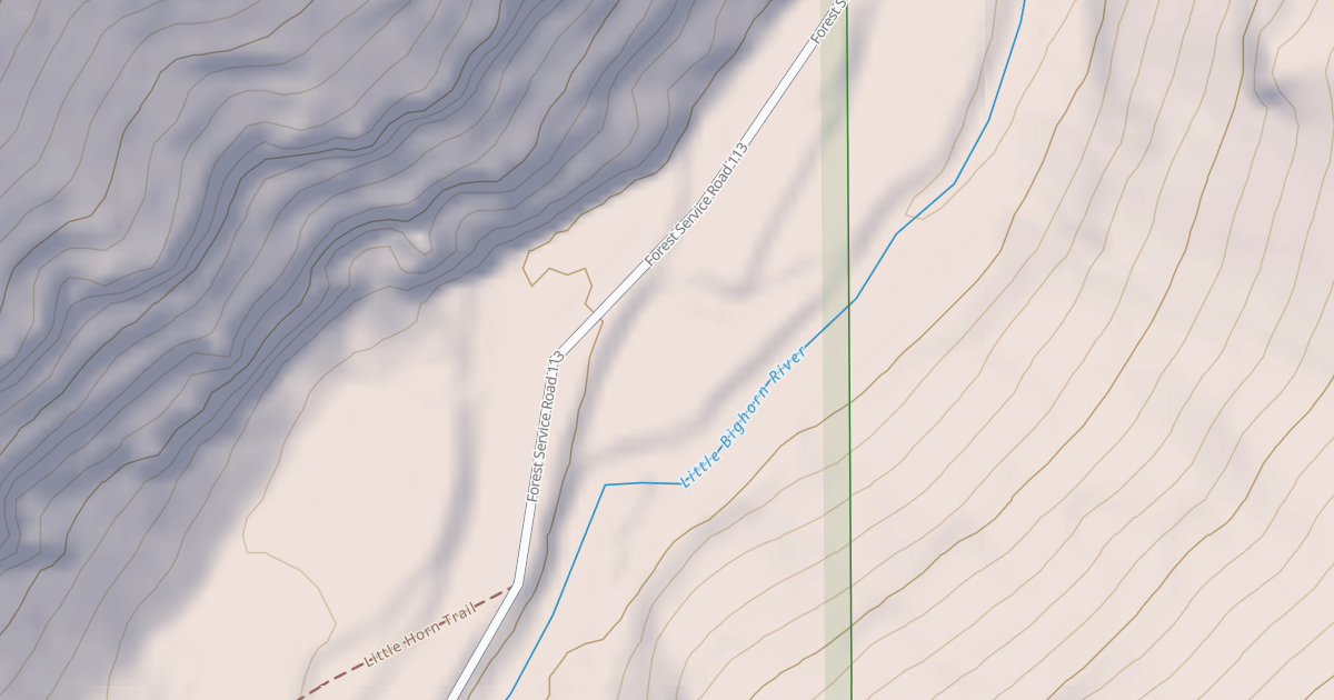 Map preview of LITTLE HORN CANYON