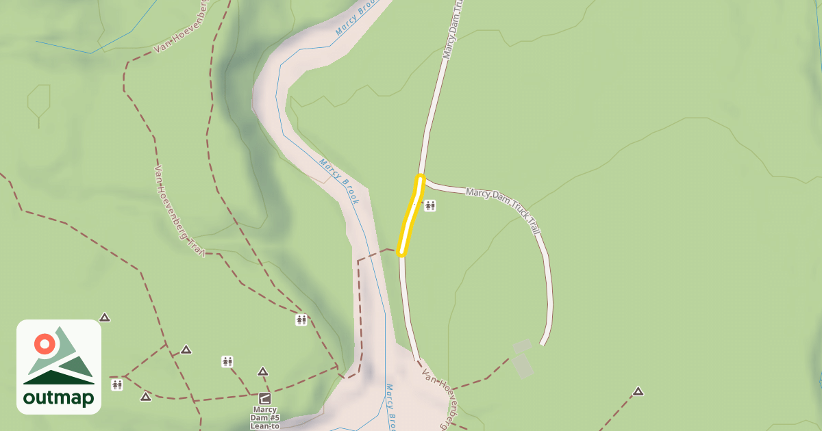 Map of Marcy Dam Truck Trail