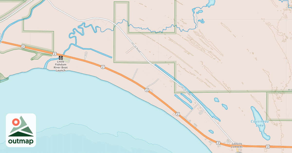 Map of Big Bay De Noc Snomo