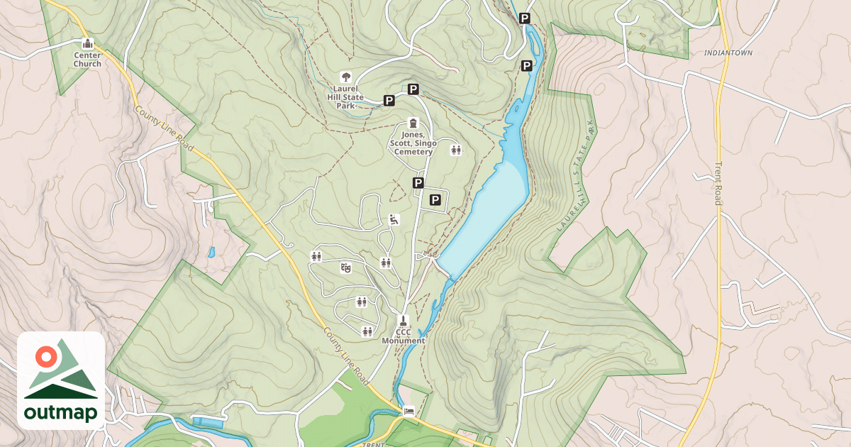 Map of Laurel Hill State Park Trails