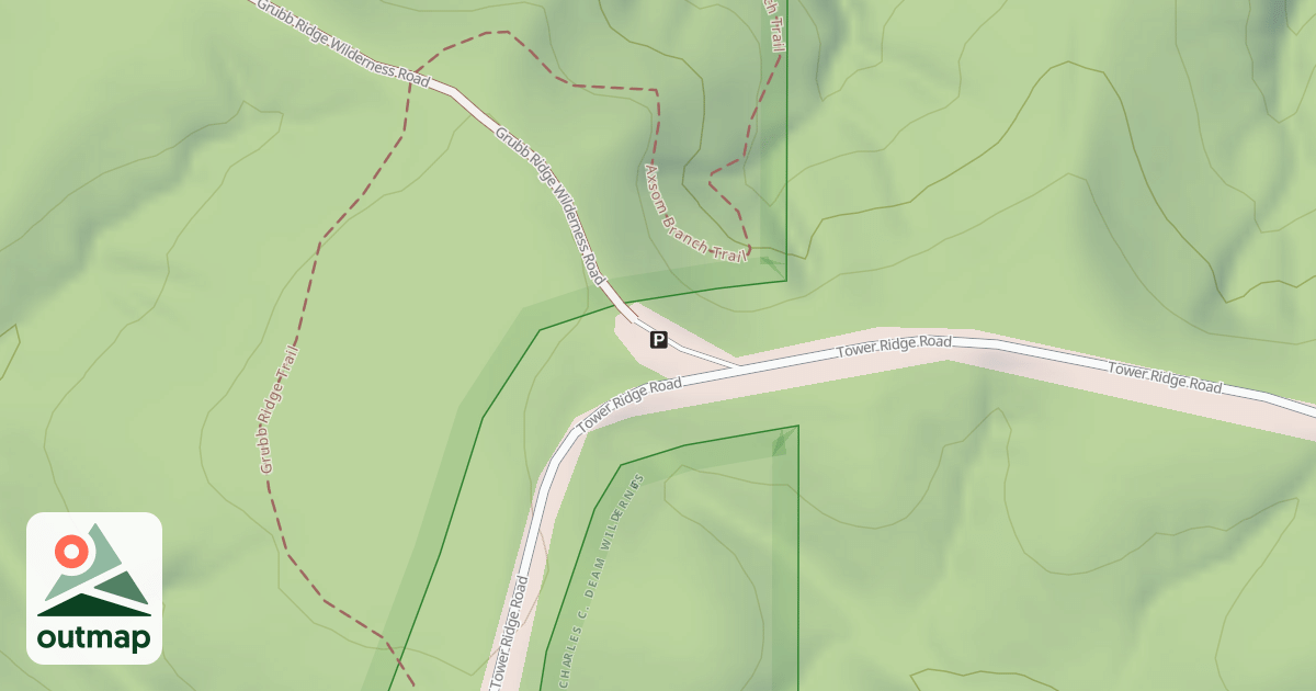 Map of GRUBB RIDGE (WILDERNESS)