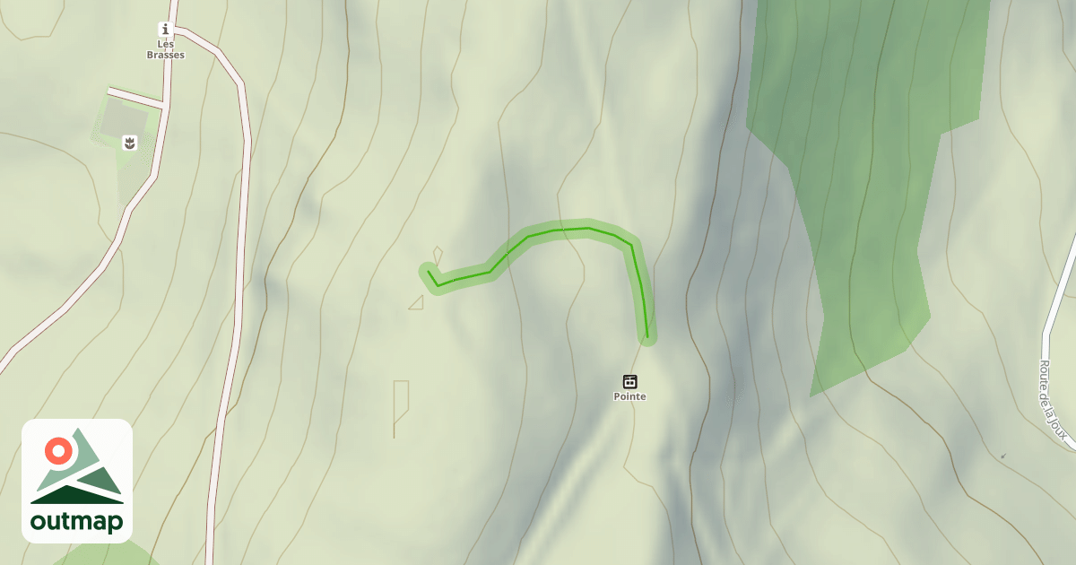 Map of Jonction avec le Téleski de la Pointe