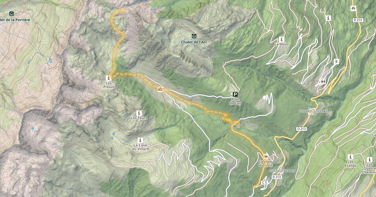 Map preview of Col de l'Homme — Plan du Fruit la Grangette