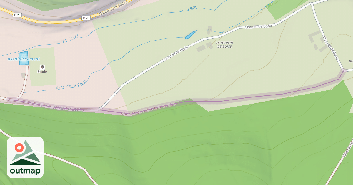 Map of Chemin de Saint-Avit-Rivière