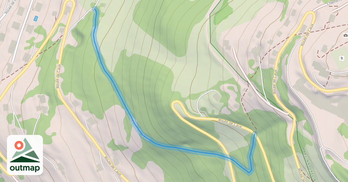 Map of Chemin de Caux