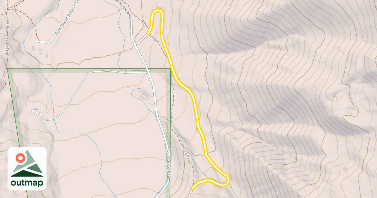 Map of Bryan Flat Road