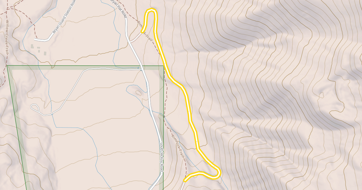 Map preview of Bryan Flat Road
