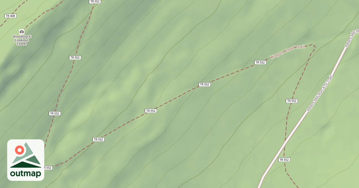Map of Wagon Road