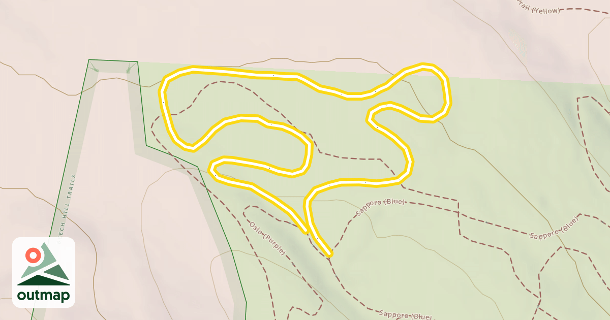 Map of Lake Placid Loop (Green)