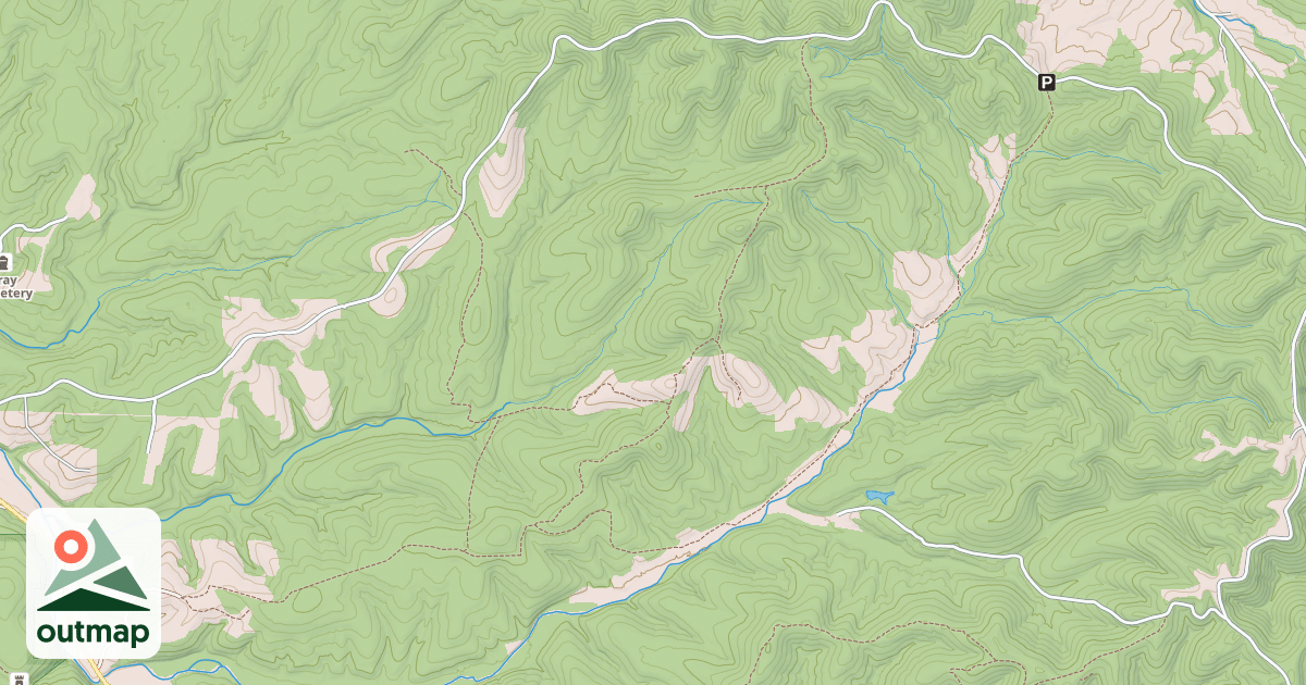 Map of BRUSHY RIDGE