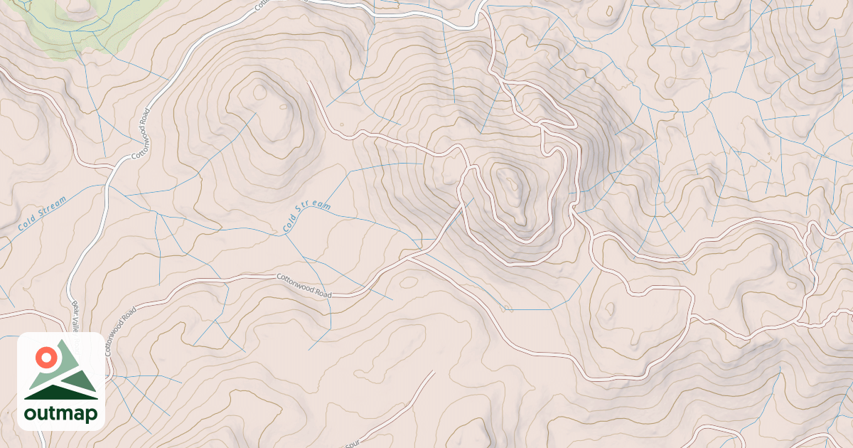 Map of COTTONWOOD SPUR