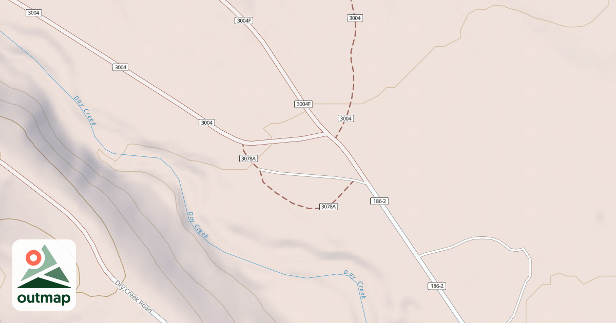 Map of DAY CREEK TRAIL HEAD