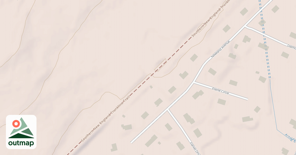 Map of Southern New England Trunkline Trail