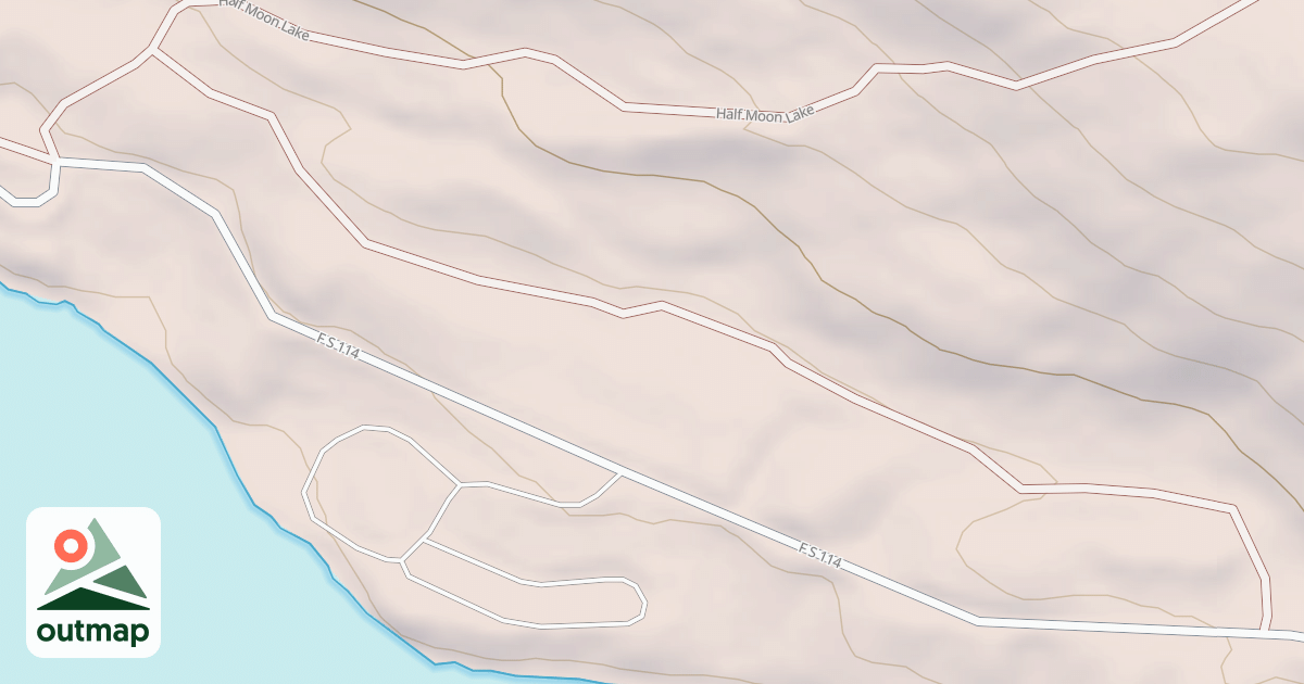 Map of HALF MOON LAKE LOOP RD