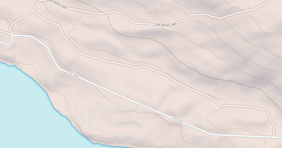 Map preview of HALF MOON LAKE LOOP RD
