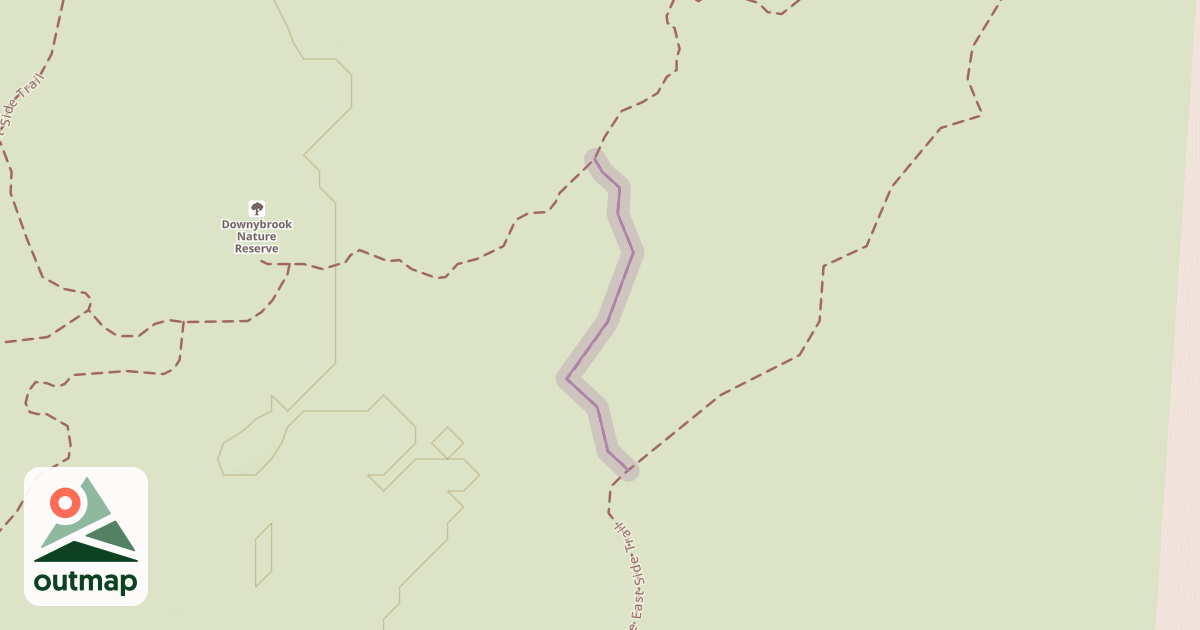 Map of Downybrook Nature Preserve East Side Trail