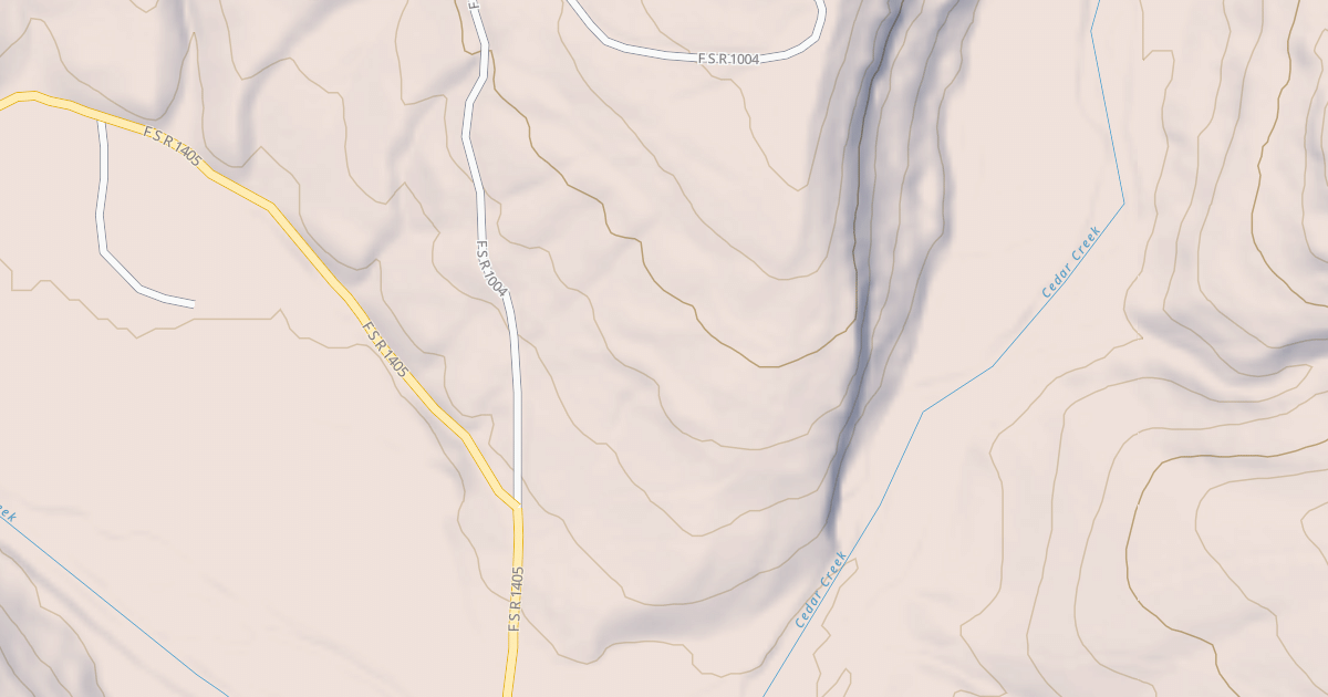 Map preview of USFS Motor Vehicle Use Map Roads {C17F1CA0-FC4B-4108-81DD-A316CD774624}