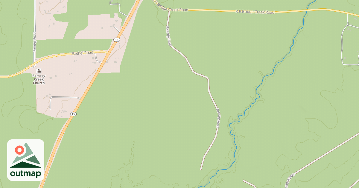 Map of RAILROAD CREEK