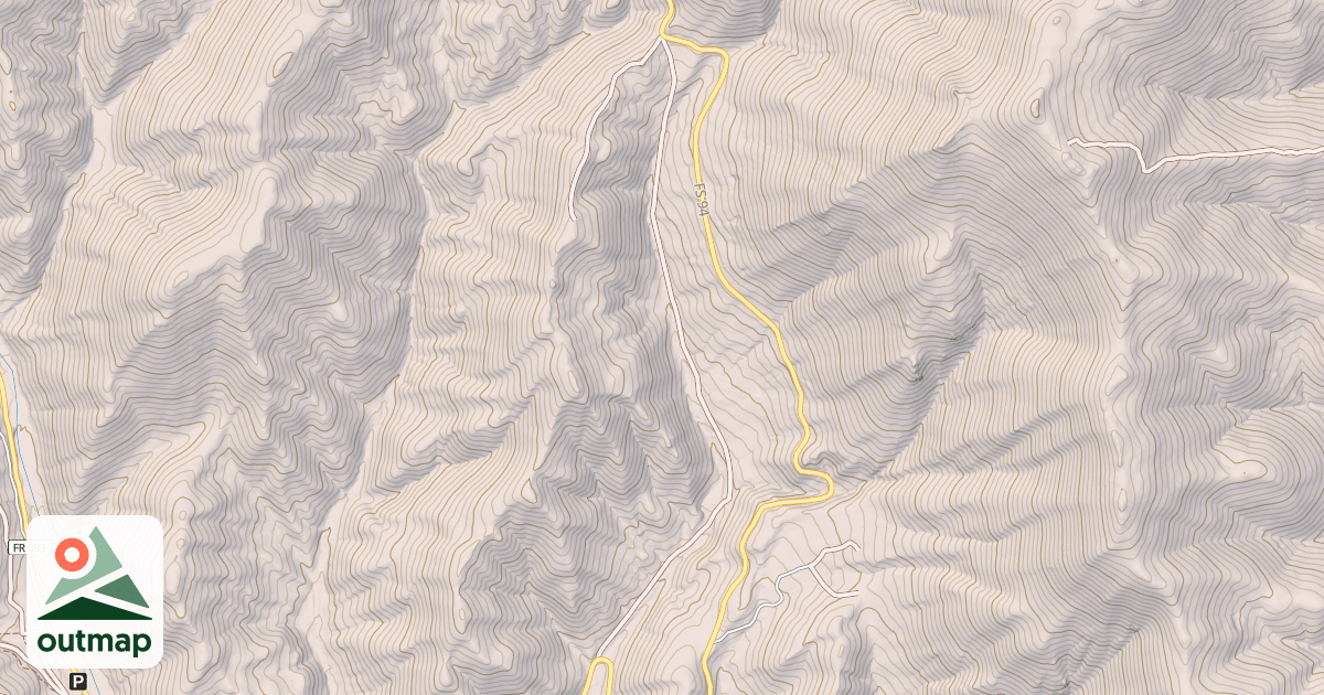Map of SOUTH COUCH SUMMIT SHORTCUT