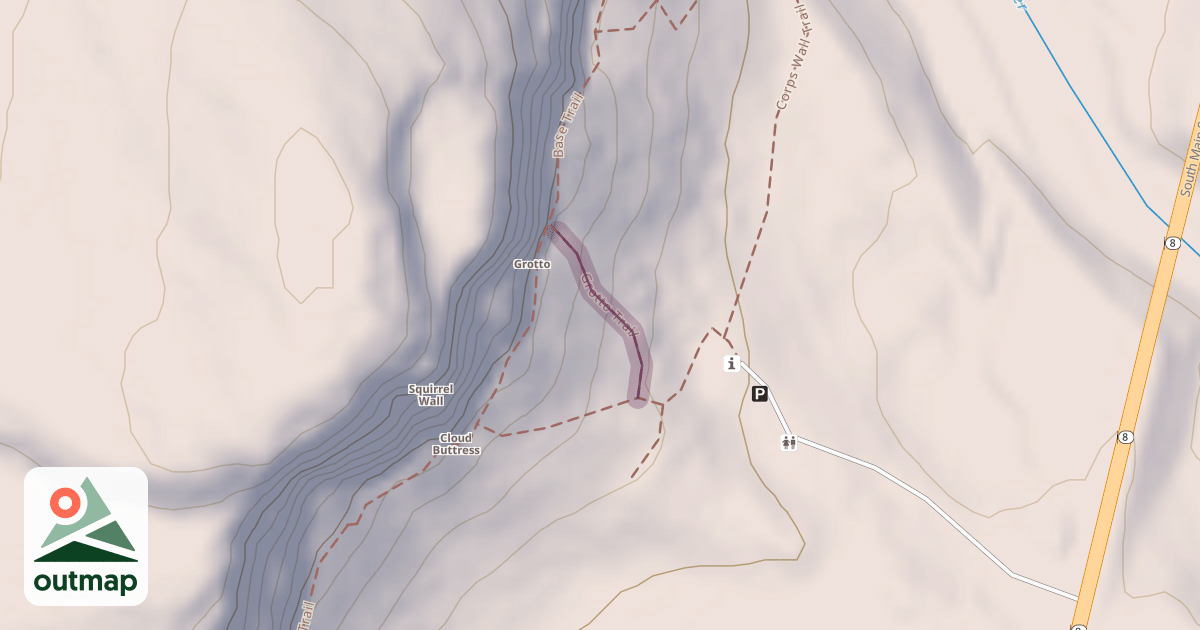 Map of Grotto Trail