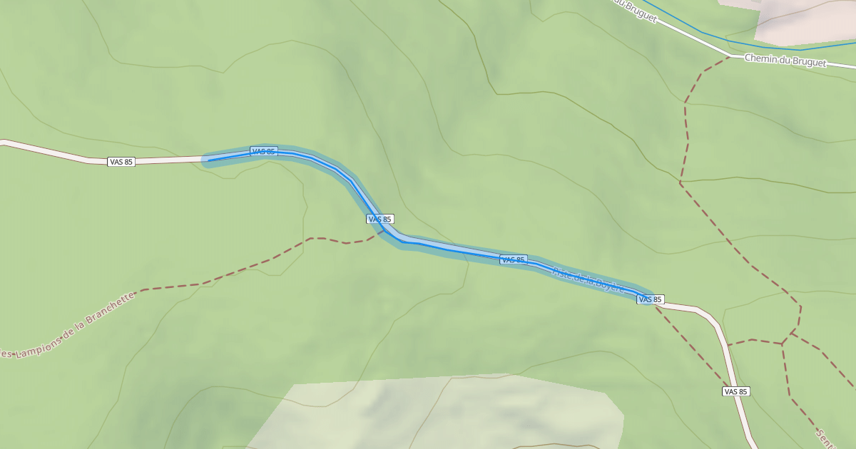 Map preview of Piste de la Boyère