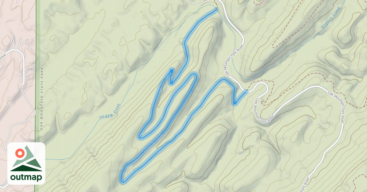 Map of Johnson Mountain Trail
