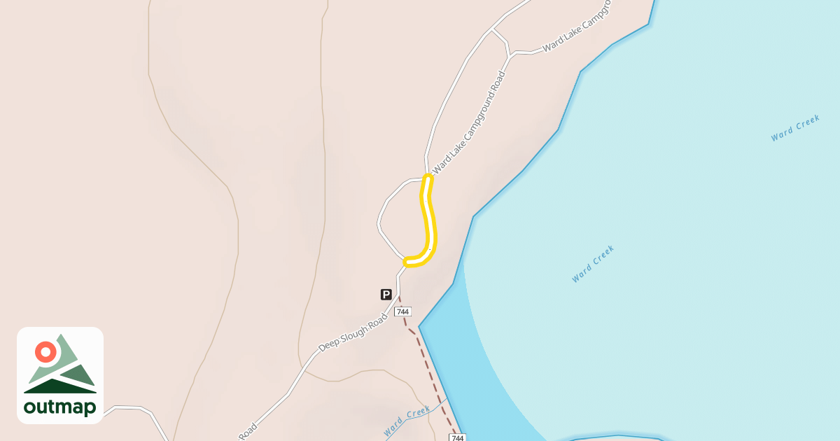 Map of Ward Lake Campground Road