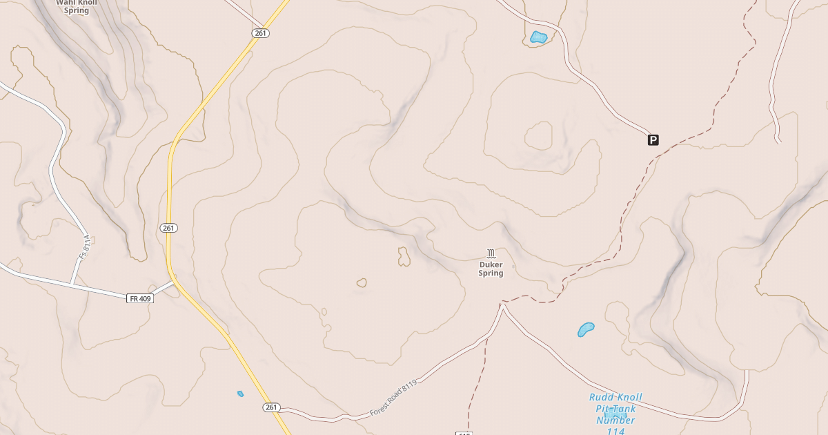Map preview of USFS National Forest System Roads {58BAED70-5F74-489E-9461-080982DA1B96}