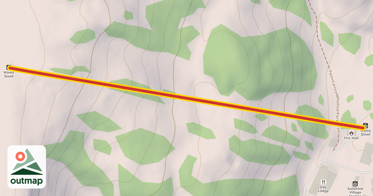 Map of Wawa Quad Chair