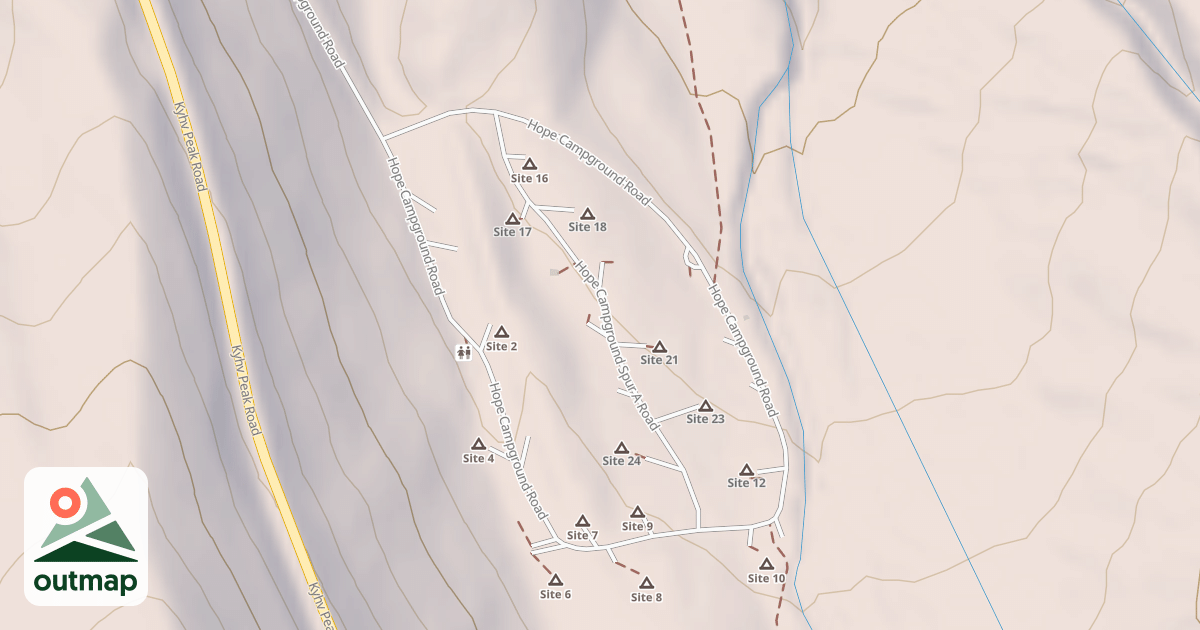 Map of HOPE CAMPGROUND SPUR A