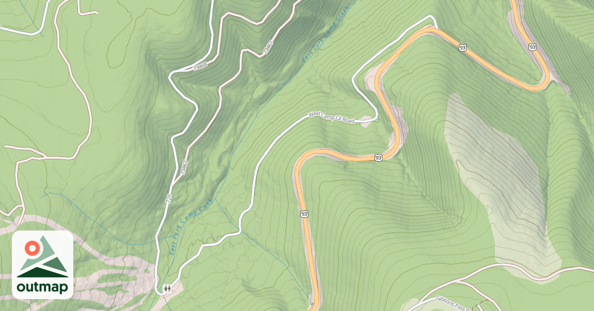 Map of (FDR) WEST FORK CAMP CREEK