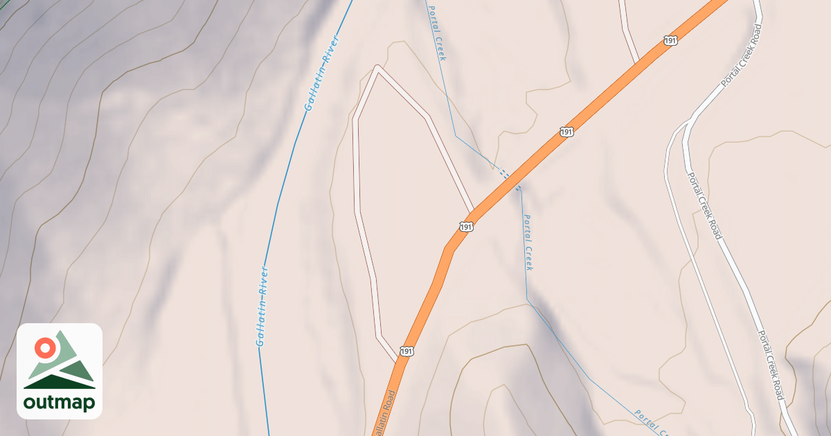 Map of GALLATIN RIVER ACCESS MP 53.1