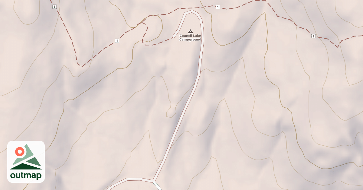 Map of COUNCIL LAKE