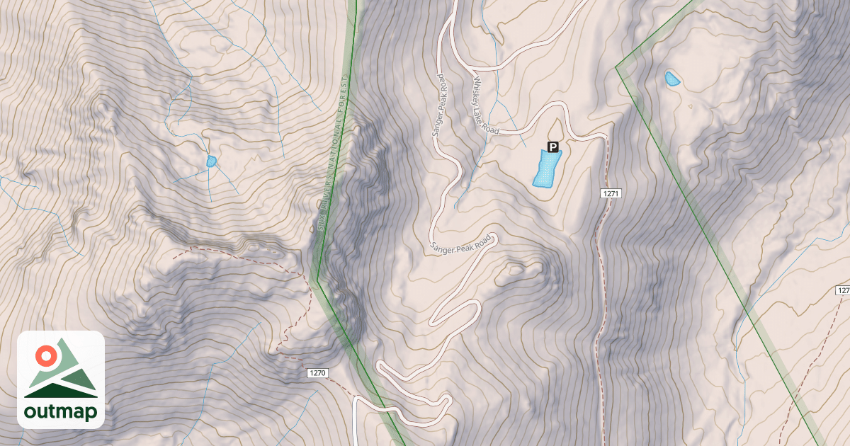 Map of SANGER PEAK