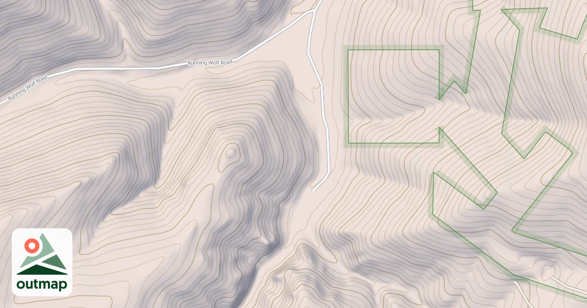 Map of RUNNING WOLF SPUR