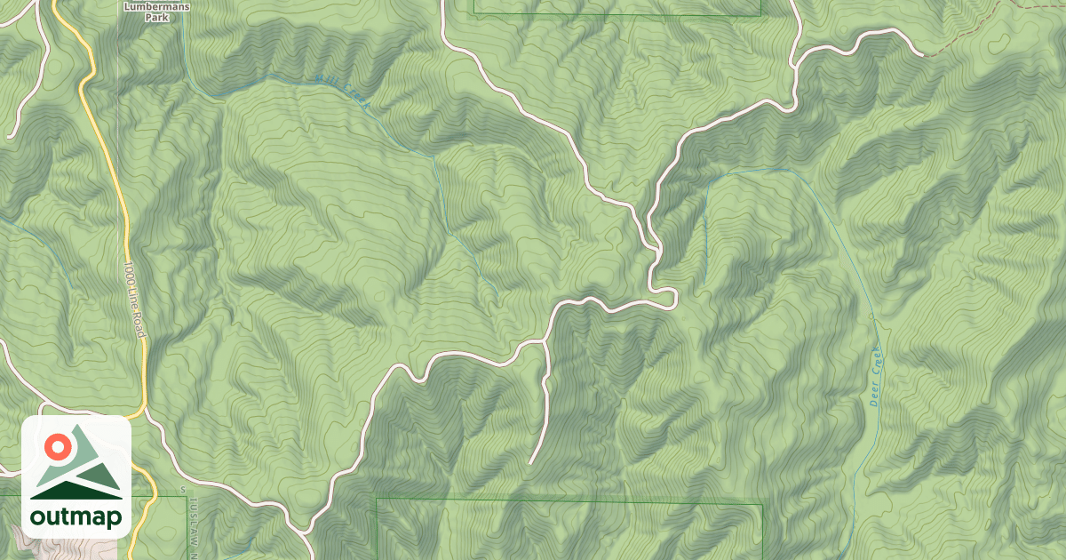 Map of MILL CREEK DIVIDE