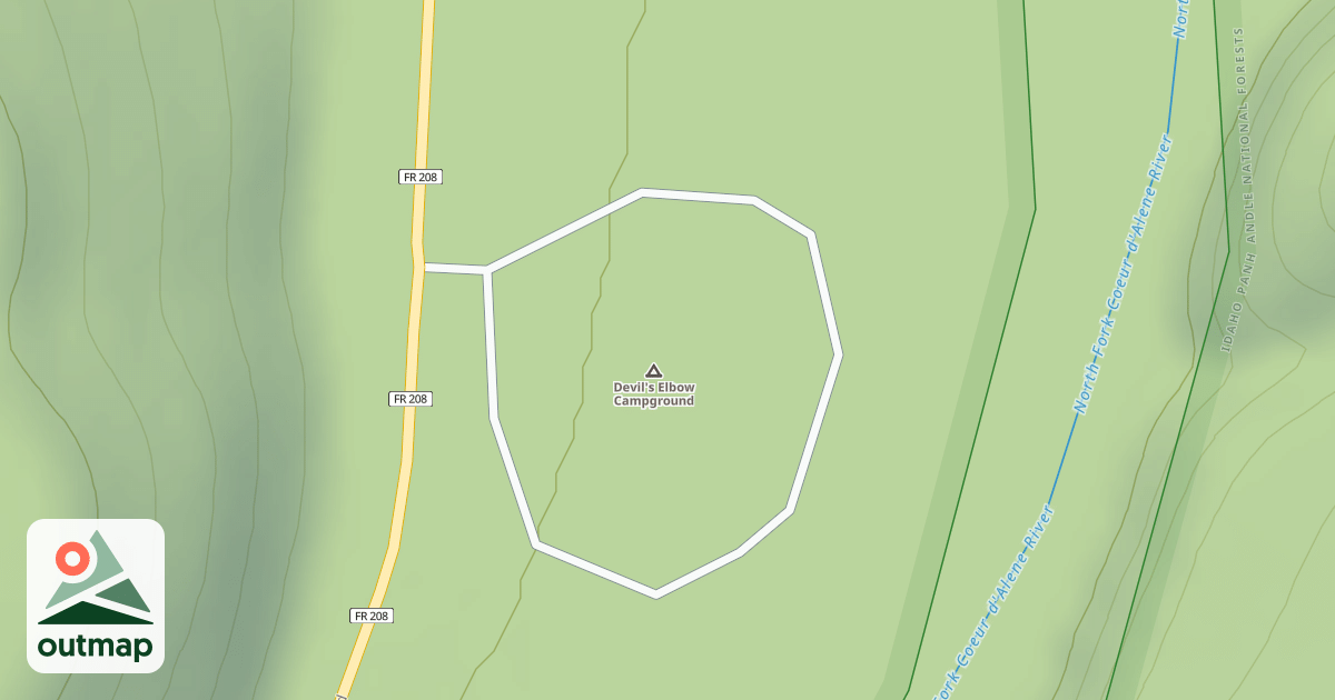 Map of DEVIL'S ELBOW CAMPGROUND
