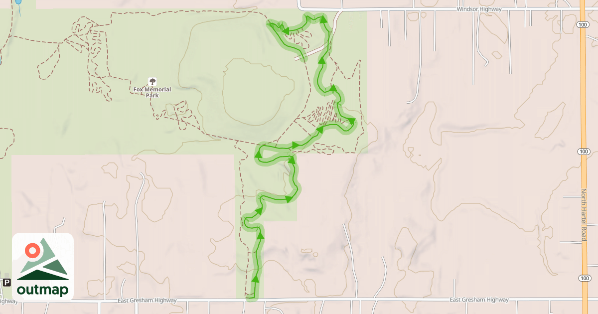 Map of Fox Park Mountain Bike Trail