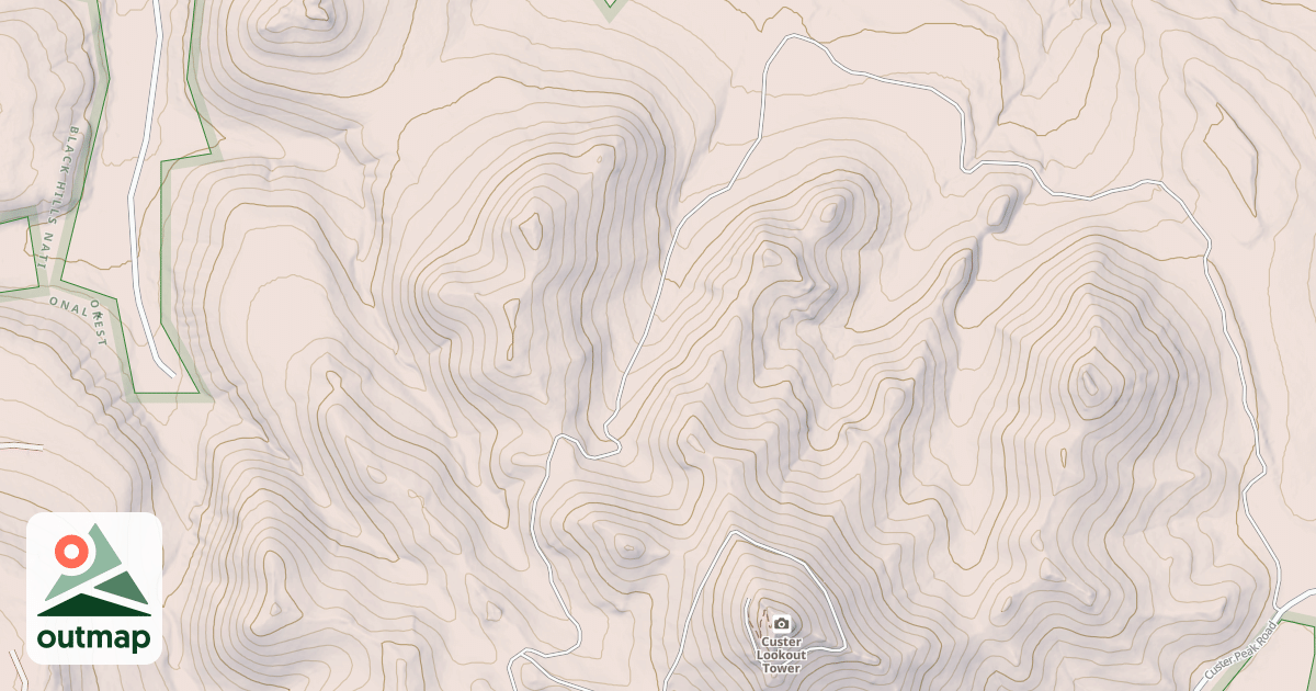 Map of CUSTER PEAK BR 1C
