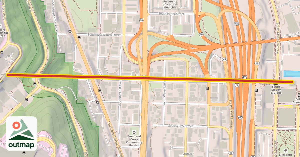 Map of Portland Aerial Tram