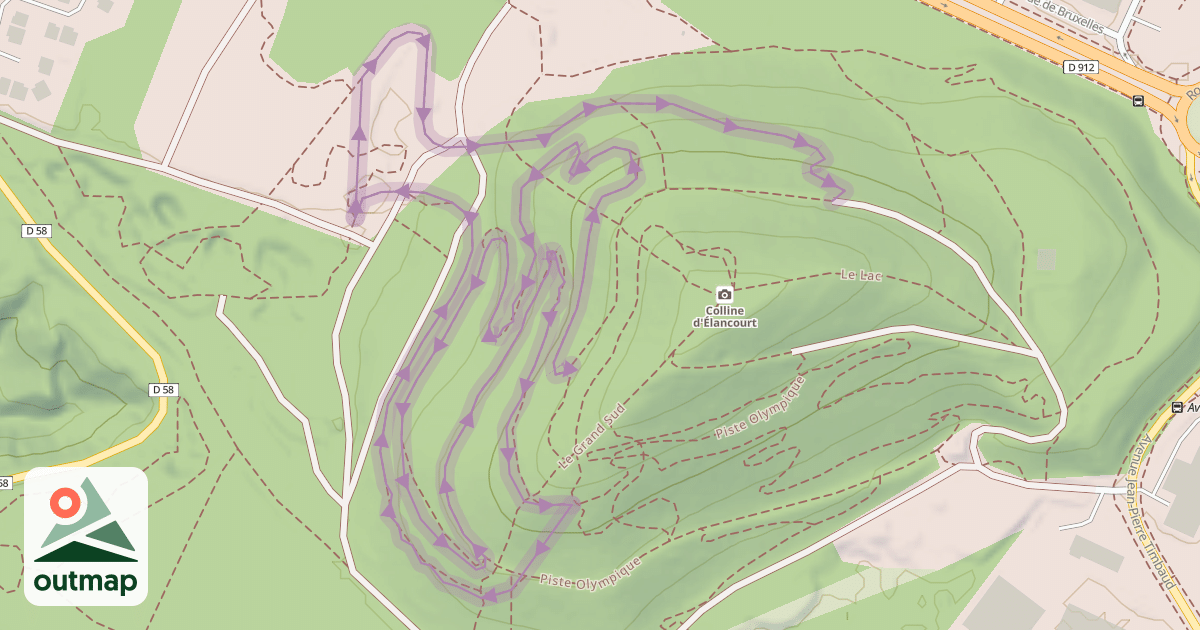 Map of Piste Olympique