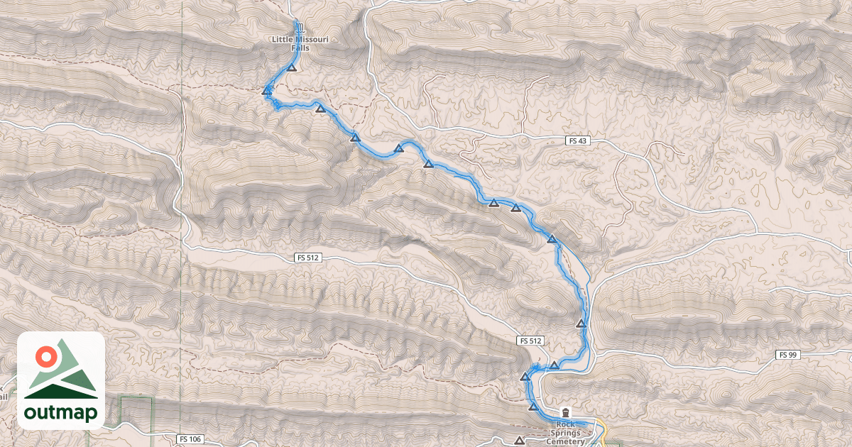 Map of Little Missouri Trail-North