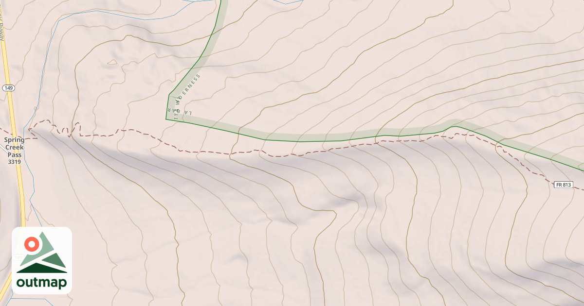Map of USFS Motor Vehicle Use Map Trails 4585