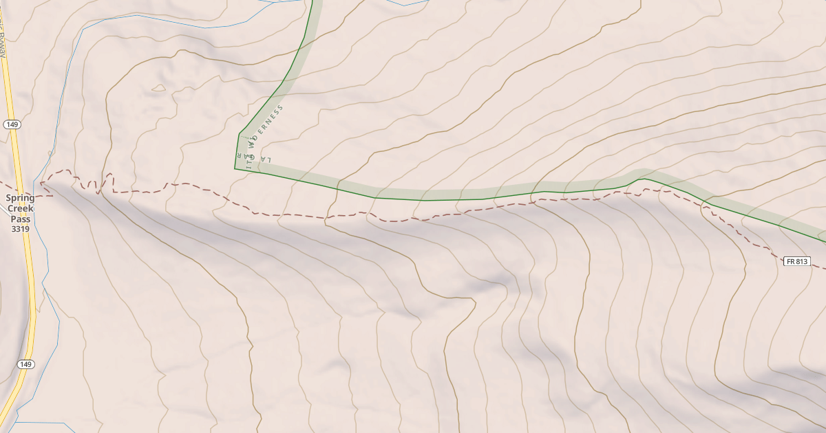 Map preview of USFS Motor Vehicle Use Map Trails 4585