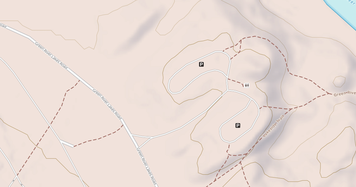 Map preview of GREEN RIVER LAKES TRAILHEAD