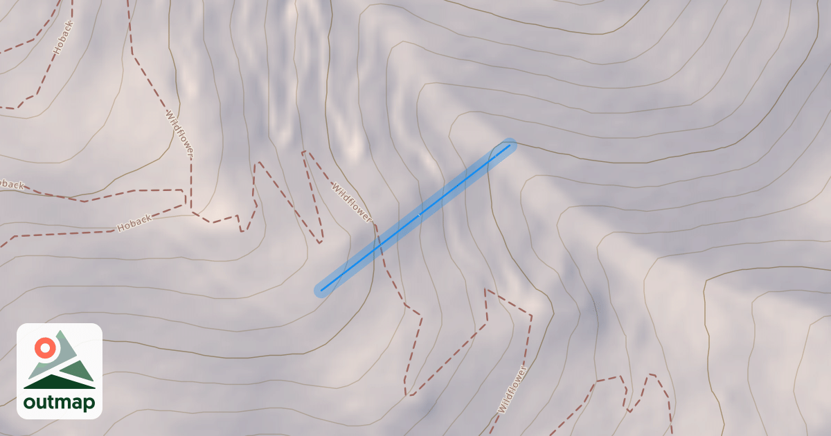 Map of Cowboy Couloir