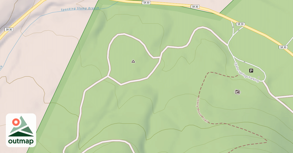 Map of QUINN SRINGS CAMPING