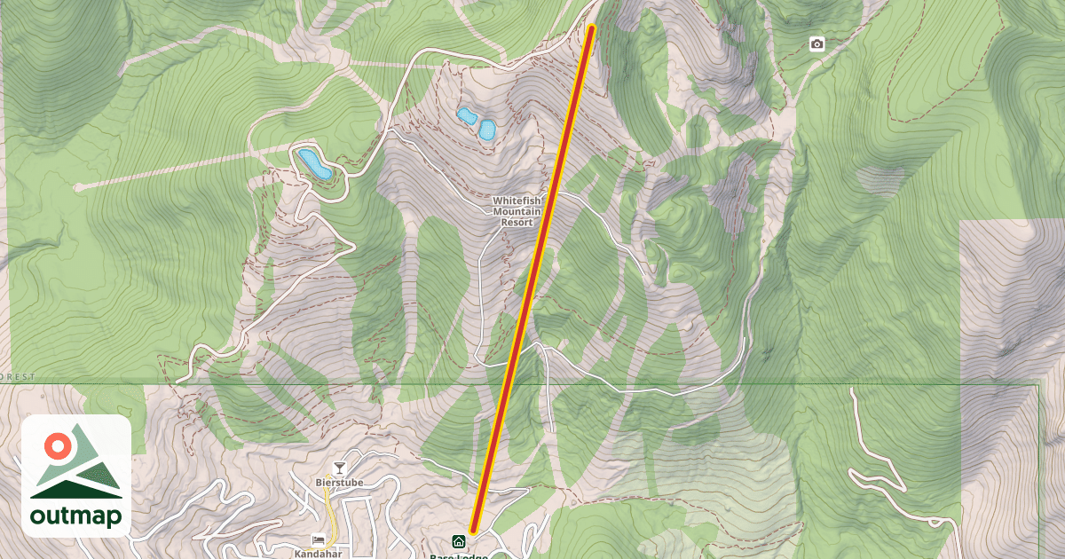 Map of Chair 4 Snow Ghost Express