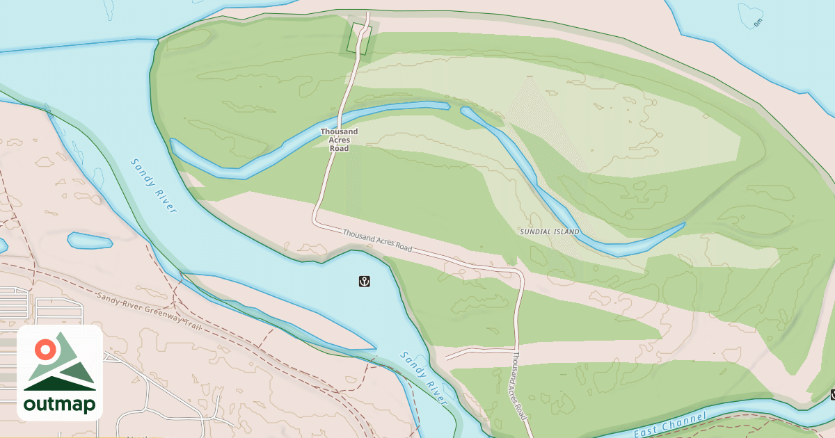 Map of SANDY RIVER DELTA