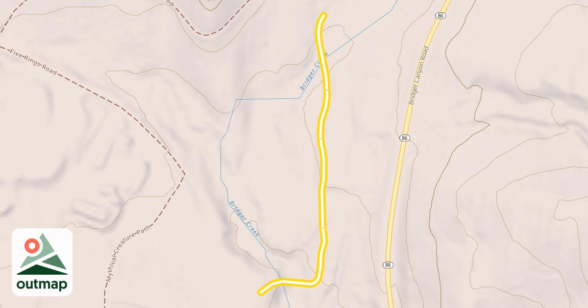 Map of Bridger Creek Trail